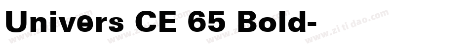 Univers CE 65 Bold字体转换
